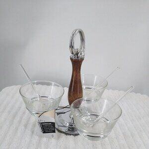 Mid Century Buehner Wanner Buenilum Triple Condiment Holder 8 1/2”NWT